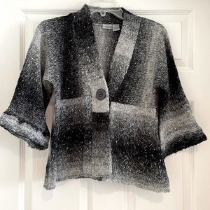 Daytrip Black/Gray Shrug Sweater